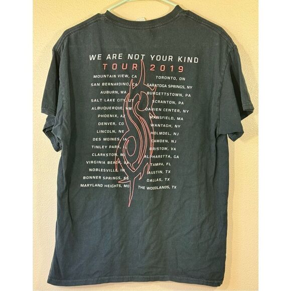 SLIPKNOT We Are Not Your Kind Washed Black 2019 Tour Tee Shirt Unisex Large - Picture 2 of 8